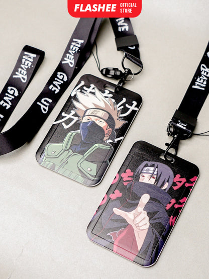 Flashee ID Card Holder Name Tag Anime Lanyard Naruto Tempat Kartu Ukuran ATM Termurah Lanyard
