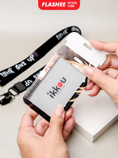 Flashee ID Card Holder Name Tag Anime Lanyard Naruto Tempat Kartu Ukuran ATM Termurah Lanyard