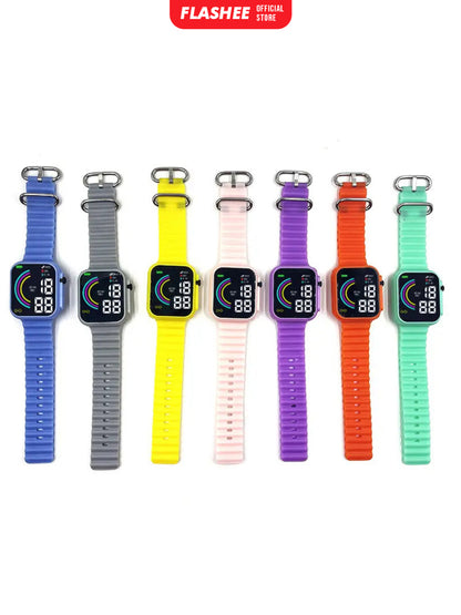 Flashee Jam Tangan Rubber Apple Watch Ultra Jam Tangan Digital Couple