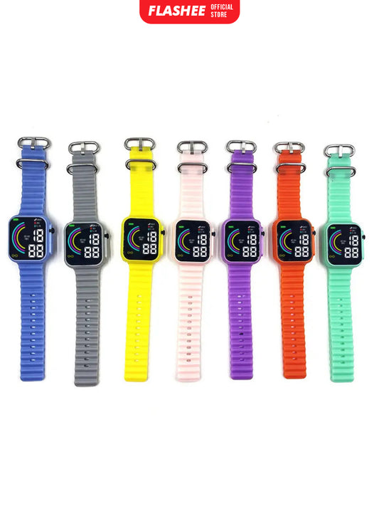 Flashee Jam Tangan Rubber Apple Watch Ultra Jam Tangan Digital Couple