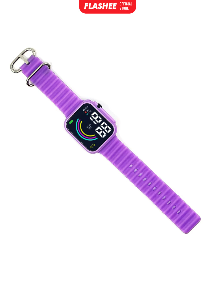 Flashee Jam Tangan Rubber Apple Watch Ultra Jam Tangan Digital Couple