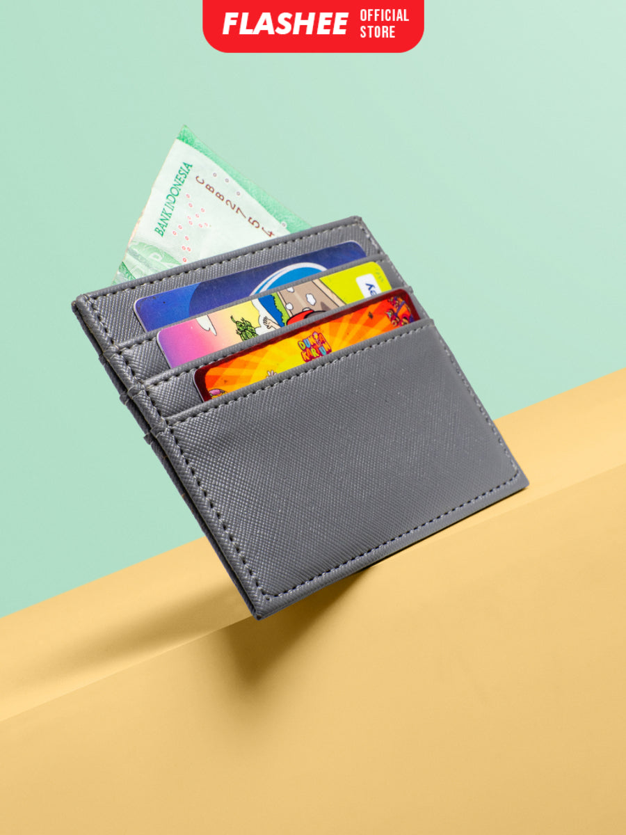 Flashee Card Holder 6 Slot Shavonne Dompet Kartu Tempat Kartu 6 Slot Card 1 Money Slot PU Leather