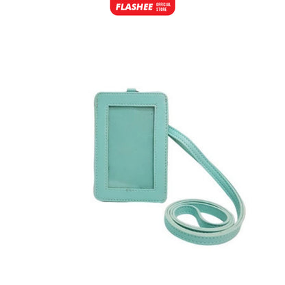Flashee Name Tag ID Card Holder Kulit Cole Lanyard Termurah Berkualitas PU Leather Lanyard NameTag
