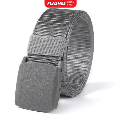 Flashee Ikat Pinggang Tactical Nylon Kanvas Gesper Tactical Army Anti Metal Detector