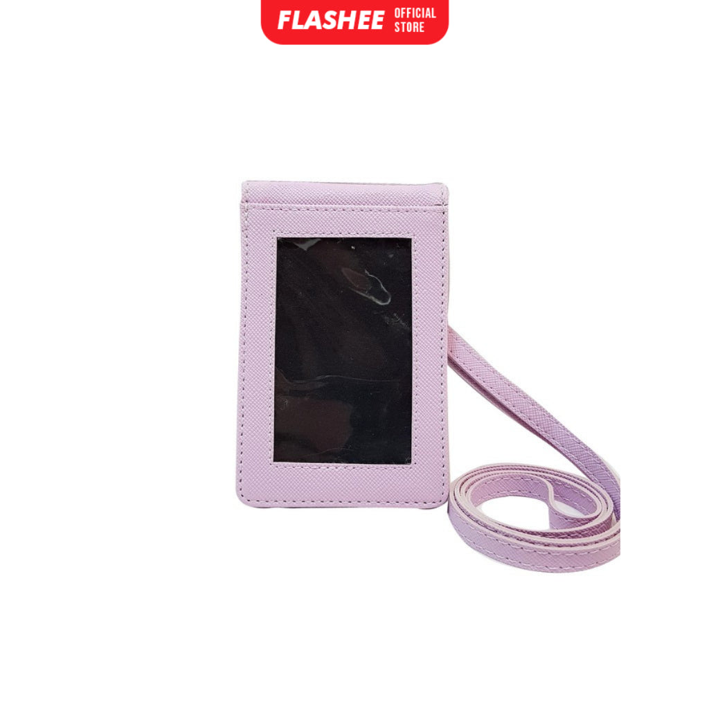 Flashee ID Card Holder Magnet Tabby Lanyard Magnet Name Tag Kulit Termurah Berkualitas PU Leather