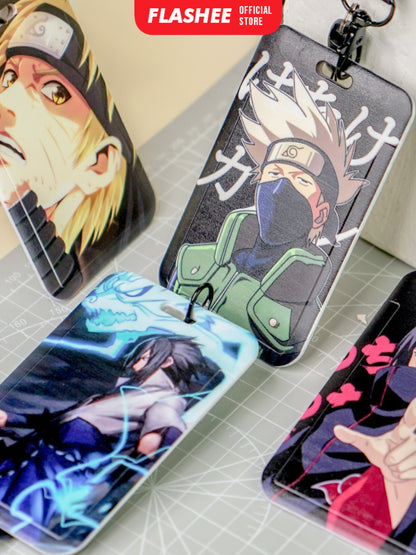 Flashee ID Card Holder Name Tag Anime Lanyard Naruto Tempat Kartu Ukuran ATM Termurah Lanyard