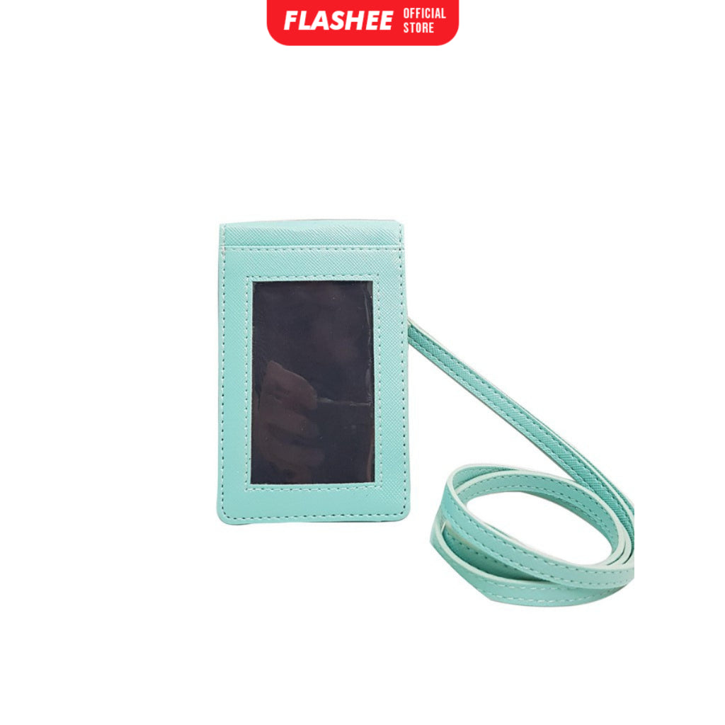 Flashee ID Card Holder Magnet Tabby Lanyard Magnet Name Tag Kulit Termurah Berkualitas PU Leather