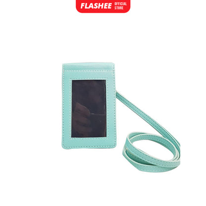 Flashee ID Card Holder Magnet Tabby Lanyard Magnet Name Tag Kulit Termurah Berkualitas PU Leather