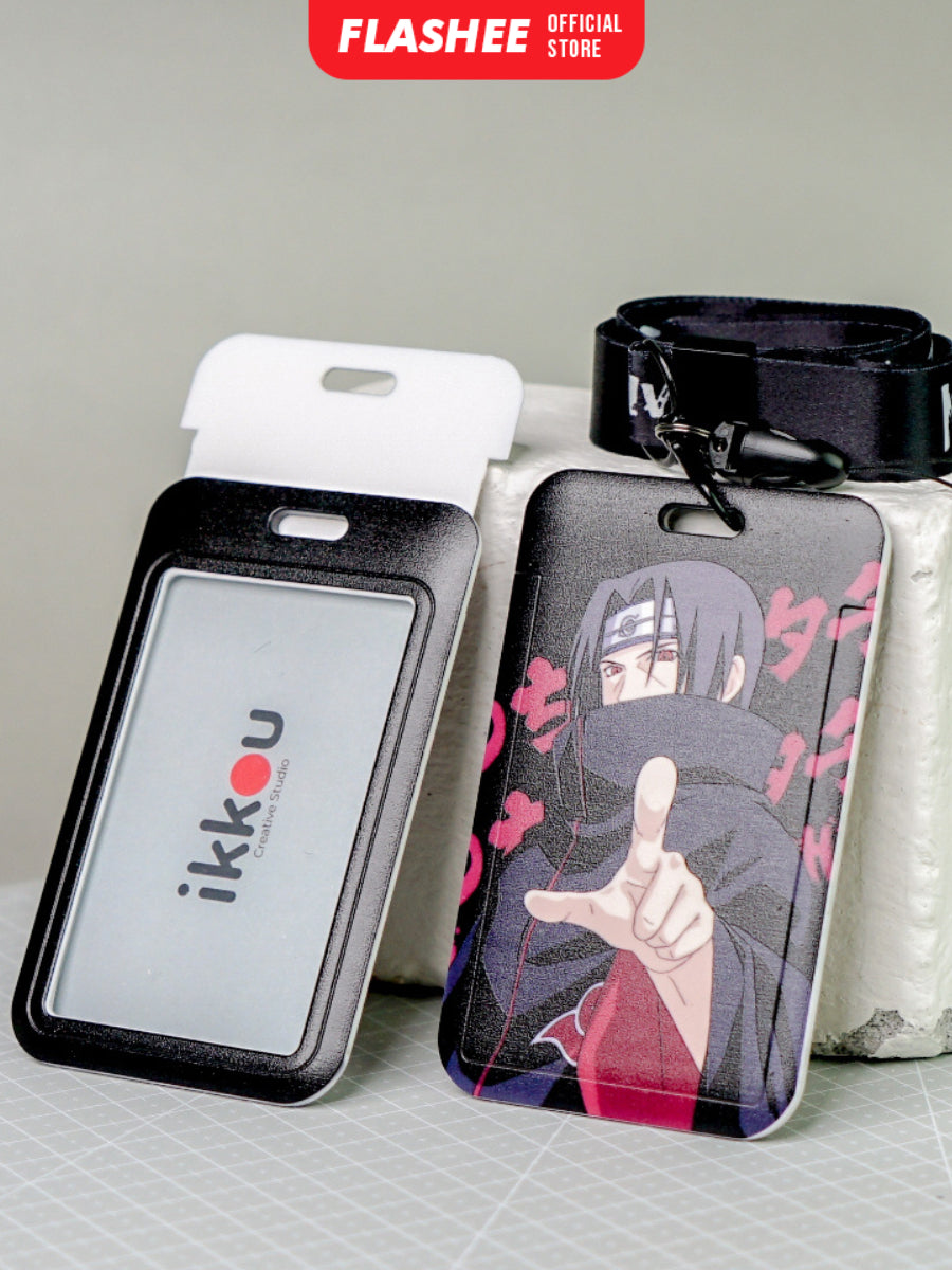 Flashee ID Card Holder Name Tag Anime Lanyard Naruto Tempat Kartu Ukuran ATM Termurah Lanyard