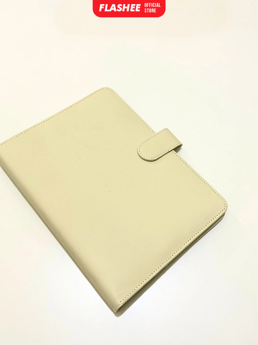 Flashee Binder Kulit Polos Premium A5 20 Ring Cover Buku Agenda Kuliah