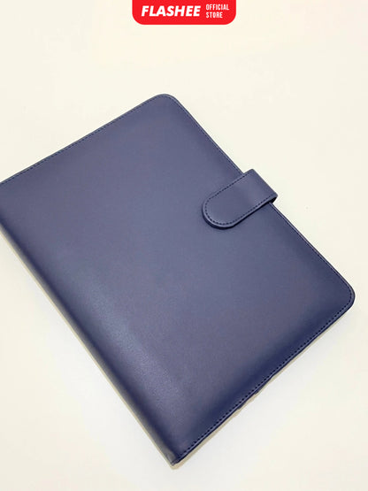 Flashee Binder Kulit Polos Premium A5 20 Ring Cover Buku Agenda Kuliah