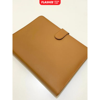 Flashee Binder Kulit Polos Premium A5 20 Ring Cover Buku Agenda Kuliah