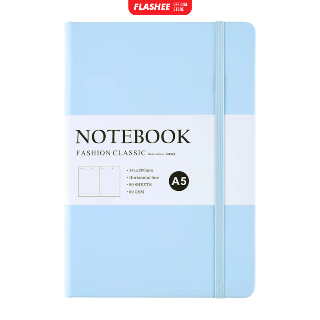 Flashee Notebook Aesthetic A5 Pocket Diary Buku Catatan Pertemuan 80 Lembar Jurnal Harian