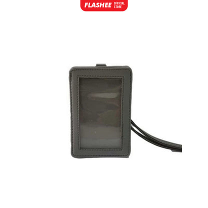 Flashee Name Tag ID Card Holder Kulit Cole Lanyard Termurah Berkualitas PU Leather Lanyard NameTag