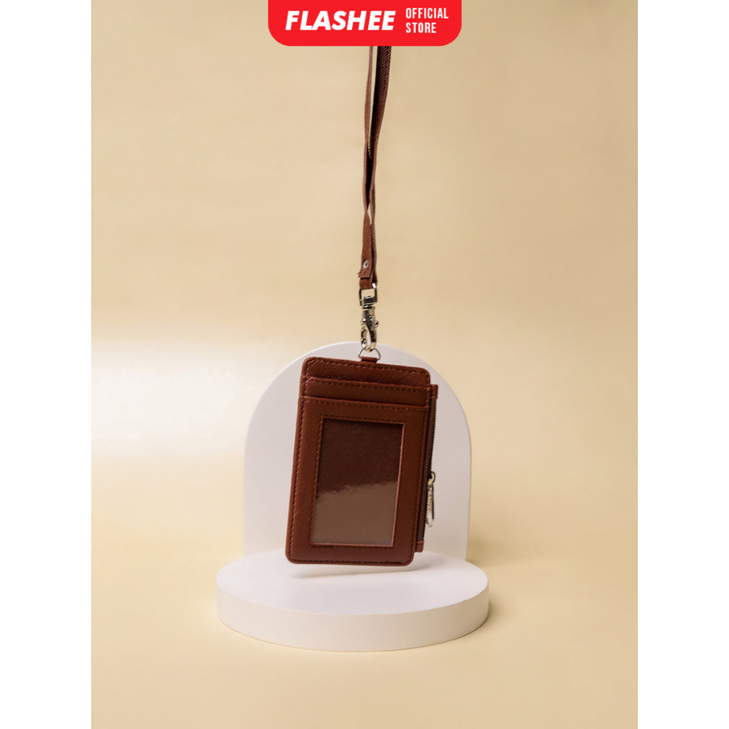 Flashee ID Card Holder Resleting Name Tag Seleting Taylor Lanyard Risleting Kulit Sintetis v2