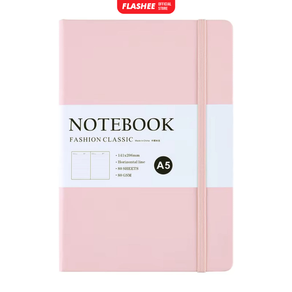 Flashee Notebook Aesthetic A5 Pocket Diary Buku Catatan Pertemuan 80 Lembar Jurnal Harian
