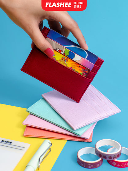 Flashee Card Holder 6 Slot Shavonne Dompet Kartu Tempat Kartu 6 Slot Card 1 Money Slot PU Leather