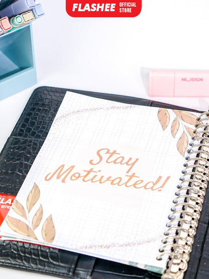 Flashee Loose Leaf Binder Gratitude Planner A5 HVS 100 Gsm Kertas Planner Binder B5 Refill Binder