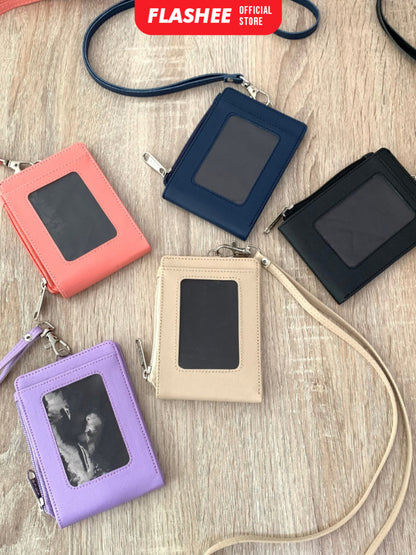 Flashee ID Card Lanyard Wallet Name Tag Hazel Lanyard Dompet Lipat Lanyard ID Card