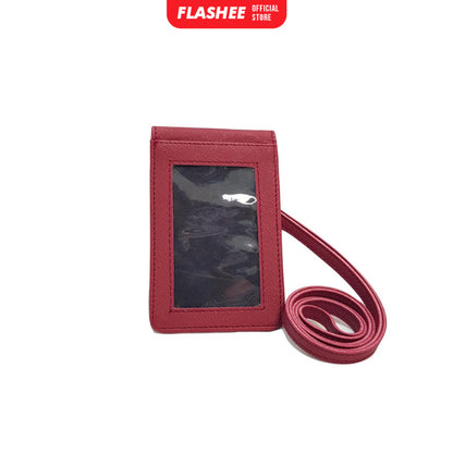 Flashee ID Card Holder Magnet Tabby Lanyard Magnet Name Tag Kulit Termurah Berkualitas PU Leather