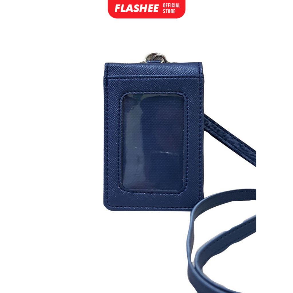 Flashee ID Card Holder Magnet Tabby Lanyard Magnet Name Tag Kulit Termurah Berkualitas PU Leather
