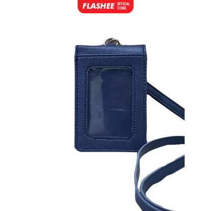Flashee ID Card Holder Magnet Tabby Lanyard Magnet Name Tag Kulit Termurah Berkualitas PU Leather