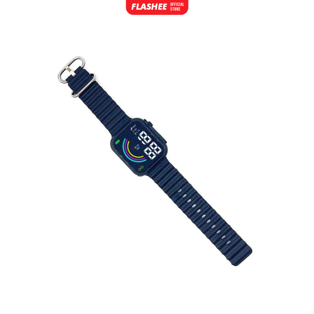 Flashee Jam Tangan Rubber Apple Watch Ultra Jam Tangan Digital Couple