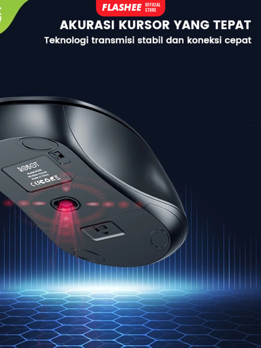 Flashee Mouse Laptop Wireless Robot M206 Mouse Laptop Tanpa Kabel