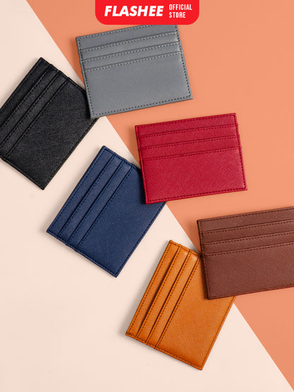 Flashee Card Holder 6 Slot Shavonne Dompet Kartu Tempat Kartu 6 Slot Card 1 Money Slot PU Leather