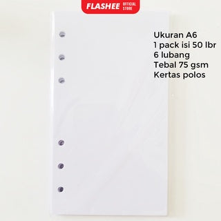 Loose Leaf A6 Isi Kertas Binder  File A6 Ring Polos