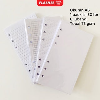 Loose Leaf A6 Isi Kertas Binder  File A6 Ring Dot/Titik
