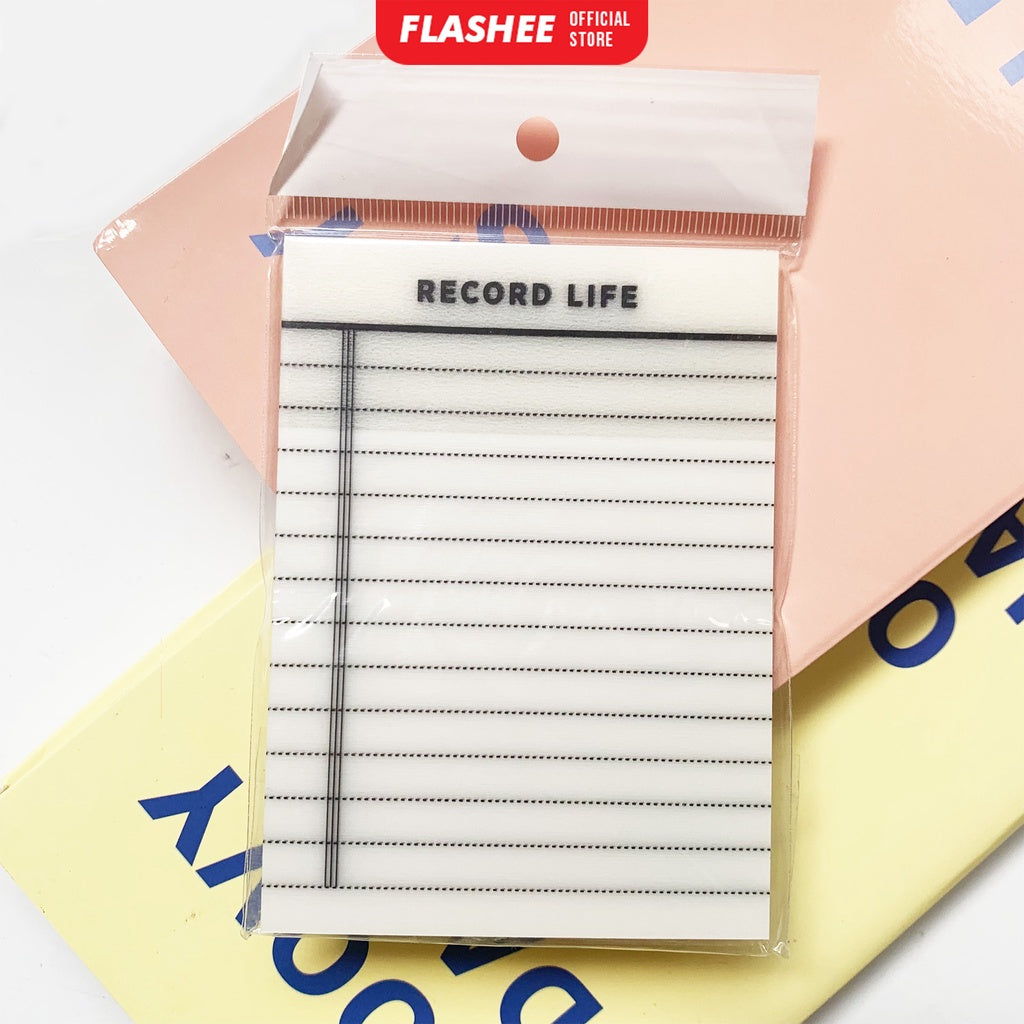 Flashee Sticky Notes Transparan Anti Air Memo Bening Permukaan Halus Sticky Notes Pembatas