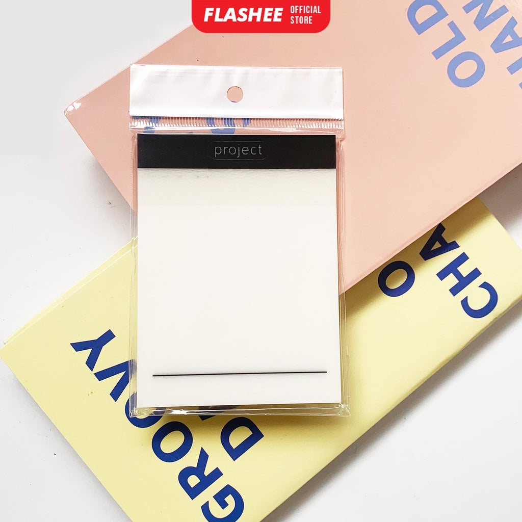 Flashee Sticky Notes Transparan Anti Air Memo Bening Permukaan Halus Sticky Notes Pembatas