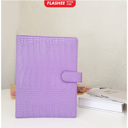 Flashee Binder Polos Eksklusif A5 20 Ring Croco Agenda Phoebe Binder A5 Croco Flashee 20 Ring Binder Organizer Termurah