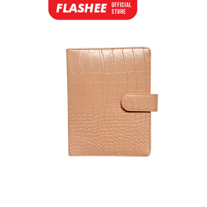 Flashee Binder Polos Phoebe A6 Eksklusif Croco A6 6 Ring Agenda A6 Croco 6 Ring  Binder A6 Organizer