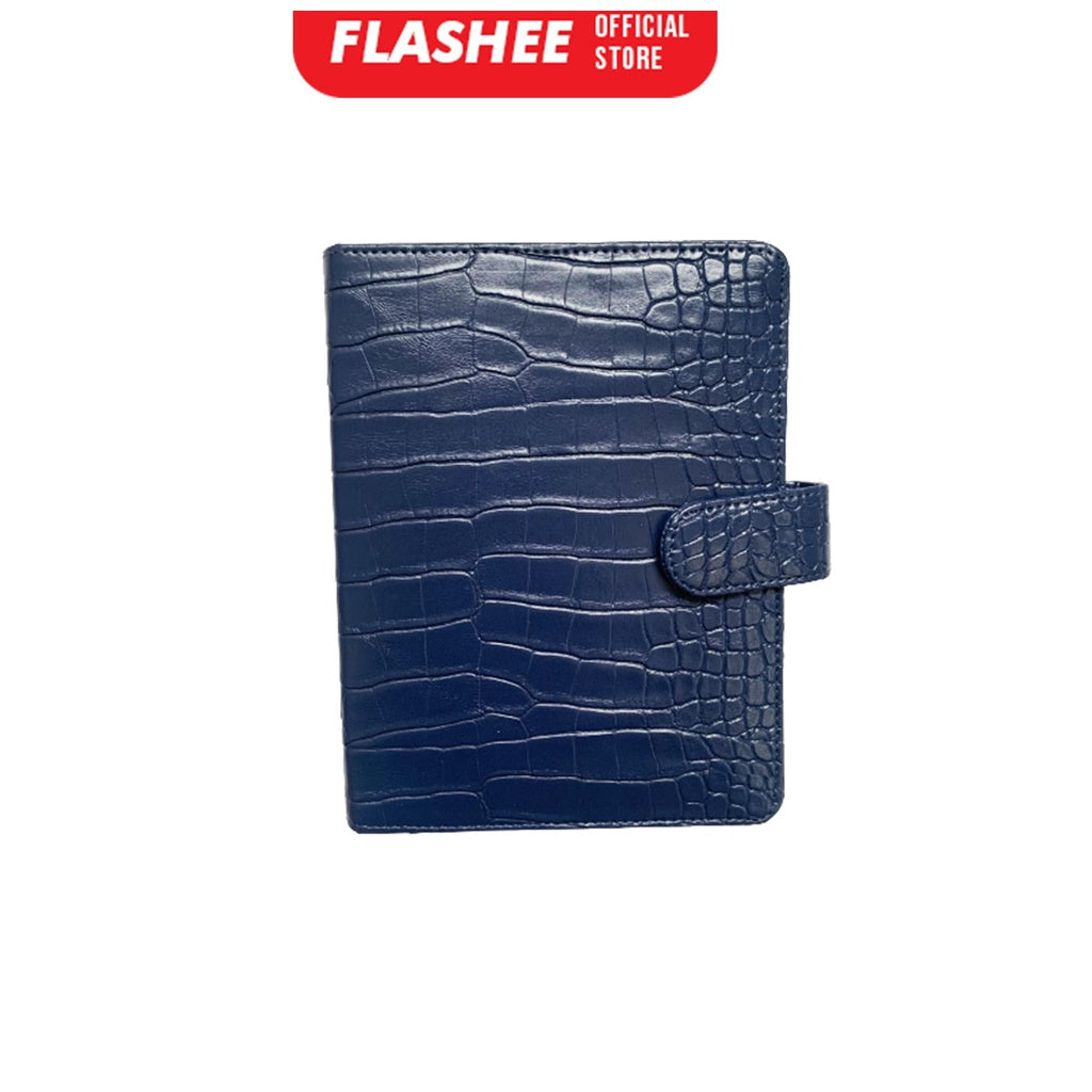 Flashee Binder Polos Phoebe A6 Eksklusif Croco A6 6 Ring Agenda A6 Croco 6 Ring  Binder A6 Organizer