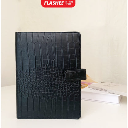 Flashee Binder Polos Eksklusif A5 20 Ring Croco Agenda Phoebe Binder A5 Croco Flashee 20 Ring Binder Organizer Termurah