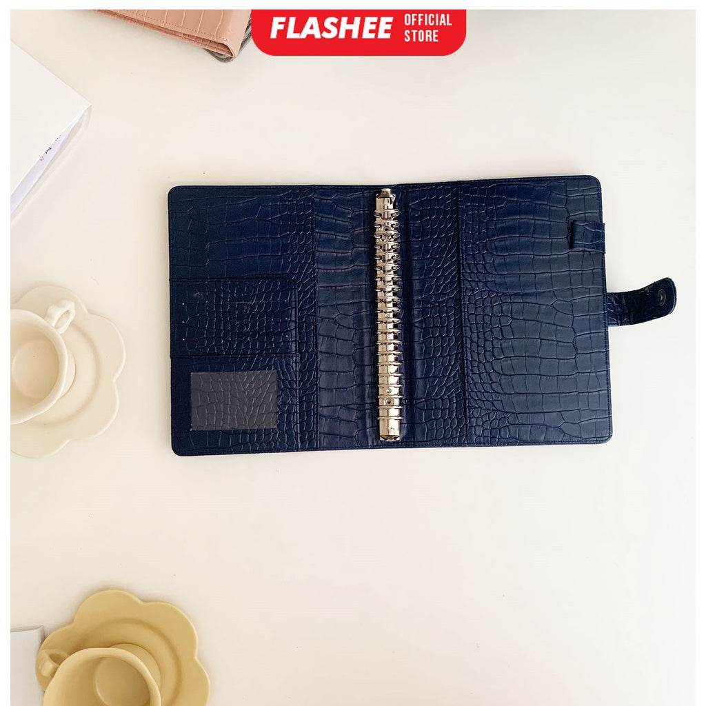 Flashee Binder Polos Eksklusif A5 20 Ring Croco Agenda Phoebe Binder A5 Croco Flashee 20 Ring Binder Organizer Termurah