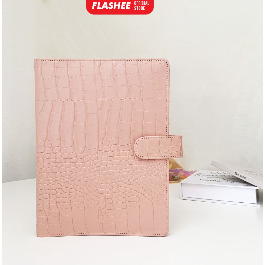 Flashee Binder Polos Eksklusif A5 20 Ring Croco Agenda Phoebe Binder A5 Croco Flashee 20 Ring Binder Organizer Termurah