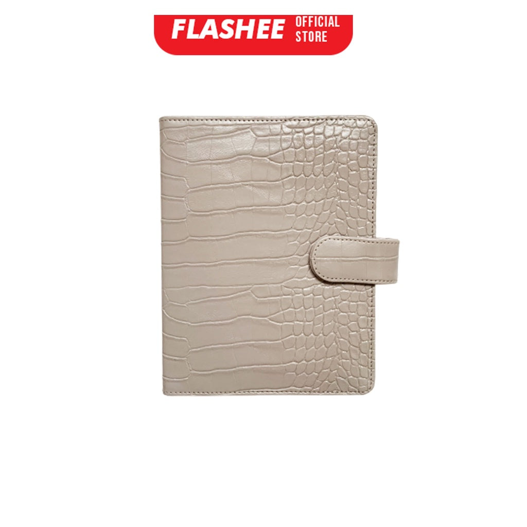 Flashee Binder Polos Phoebe A6 Eksklusif Croco A6 6 Ring Agenda A6 Croco 6 Ring  Binder A6 Organizer