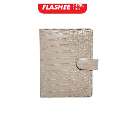 Flashee Binder Polos Phoebe A6 Eksklusif Croco A6 6 Ring Agenda A6 Croco 6 Ring  Binder A6 Organizer