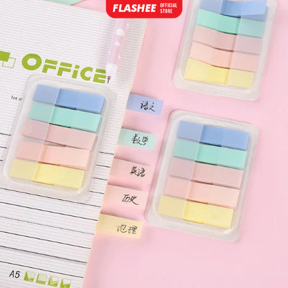 Flashee Sticky Note Penanda Buku Warna-Warni Kertas Memo Pembatas Binder