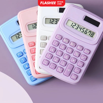 Flashee Kalkulator Kalkulator Mini 8 Digit Warna Pastel  Kalkulator Saku Sekolah Kantor