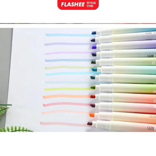 Flashee 1 Set 4pcs Highlighter Stabilo Warna Warni Pastel Spidol Highlighter