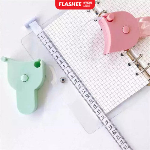 Flashee Meteran Badan 150cm Pita Ukur Badan Gulung Otomatis Meteran Serbaguna