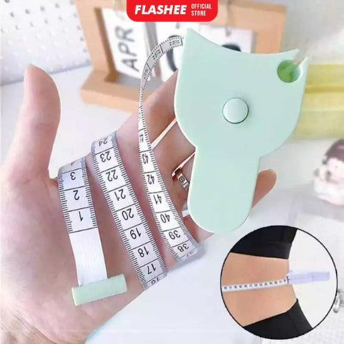 Flashee Meteran Badan 150cm Pita Ukur Badan Gulung Otomatis Meteran Serbaguna
