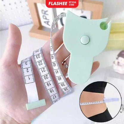 Flashee Meteran Badan 150cm Pita Ukur Badan Gulung Otomatis Meteran Serbaguna