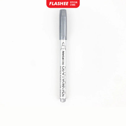 Flashee Spidol Tahan Air Warna Emas Perak Metallic Pen Gold Silver
