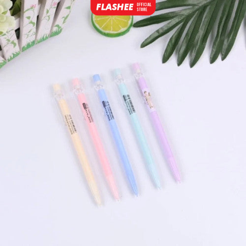 Flashee Pensil Cetek Mekanik 0,7 MM Pastel Makaron Mechanical Pencil Graphite Lead Automatic