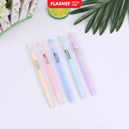 Flashee Pensil Cetek Mekanik 0,7 MM Pastel Makaron Mechanical Pencil Graphite Lead Automatic
